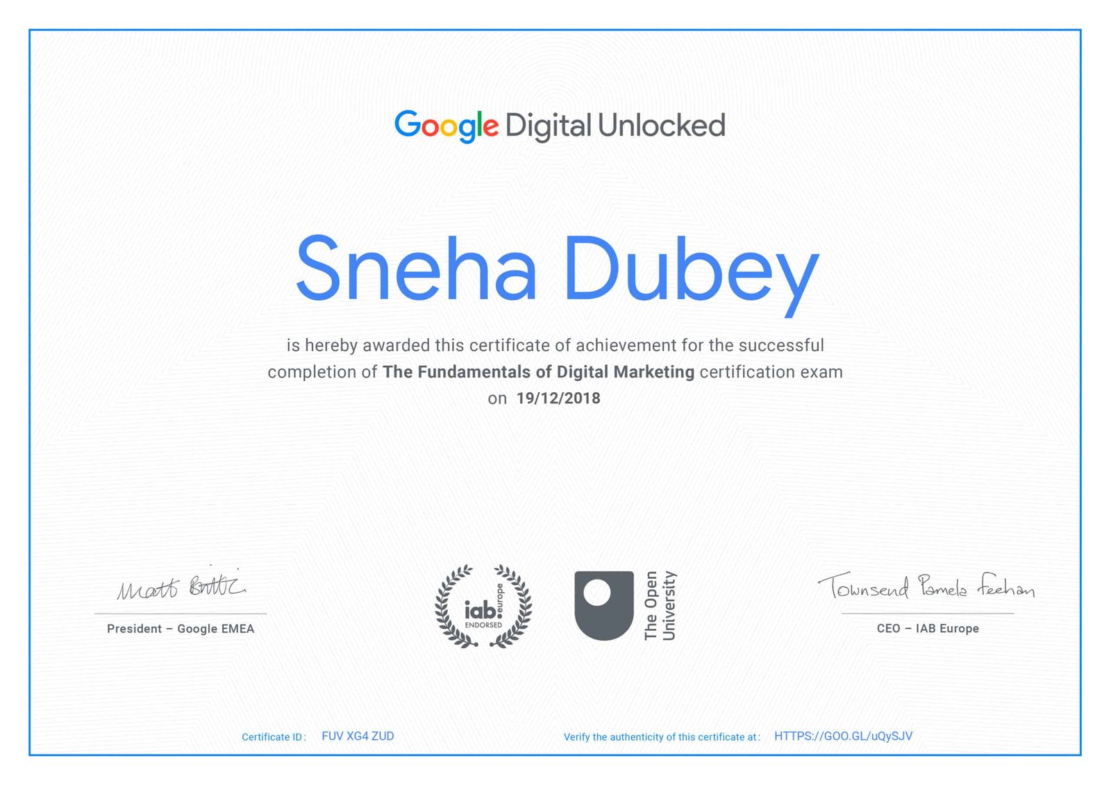 google certificate