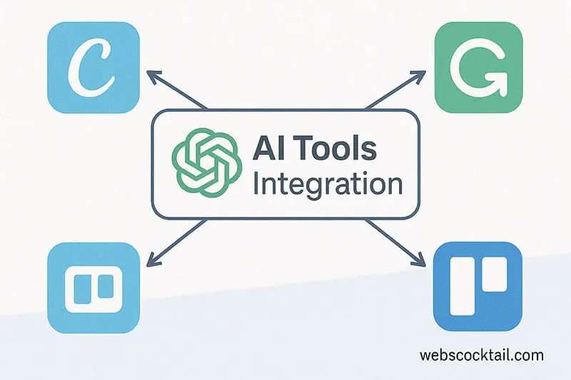 Digital tools like Canva, Grammarly, Trello integrated with ChatGPT for content creation - webscocktail.com